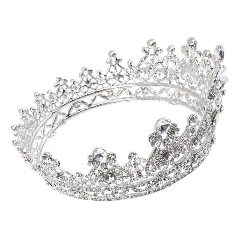  Tiara Sposa Cerchietto Corona Accessoria Per Capelli in Stile Barocco - Immagine 2 di 4