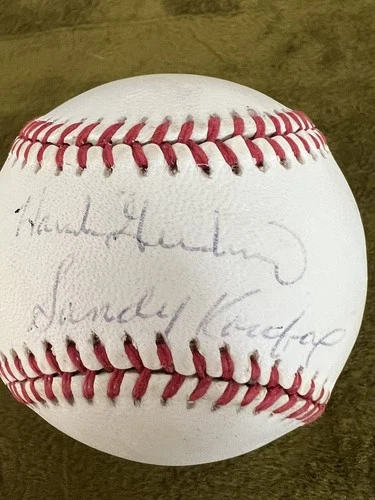 Sandy Koufax & Hank Greenberg Signed Baseball No Certification from Estate. JFD