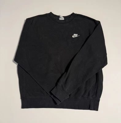 Nike Herren Sweatshirt Pullover Schwarz Gr. M Rundhals Logo Langarm - Bild 1 von 4