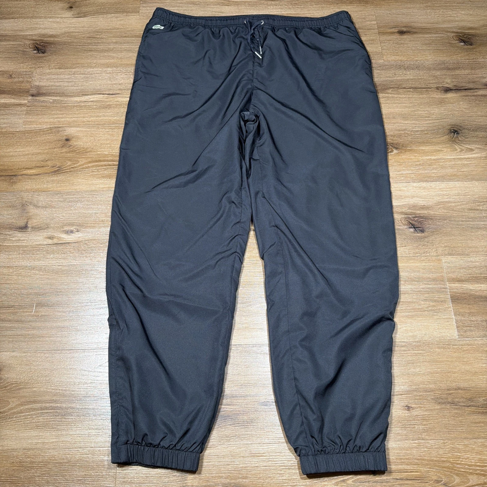 Lacoste Andy Roddick Track Lined Pants Men’s Size 9 4XL Black Tennis Nylon Ankle