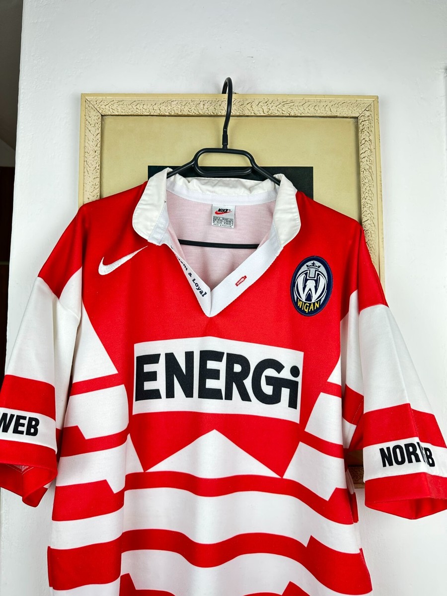 Vintage Wigan Warriors Nike Rugby Union Jersey Shirt Mens Trikot