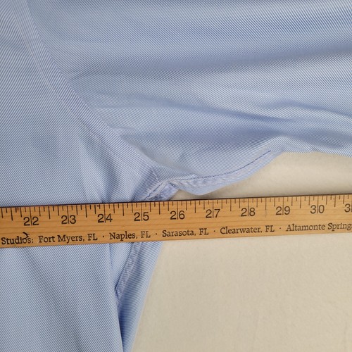 Lipson Contemporary Mens 18.5 Signature Blue Long Sleeve Shirt Made in Canada - Picture 6 of 9