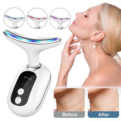 LED Photon Anti-Aging Gesichts Halsmasseur Faltenreduktion & Hautstraffung SUM