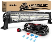 Nilight Led Light Bar 22Inch 480W Triple Row Flood Spot Combo Waterproof