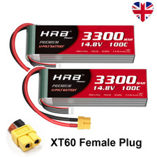 2X HRB 14.8V 4S LiPo Battery 3300mAh 100C XT60 for RC Car Truck UAV Airplane FPV