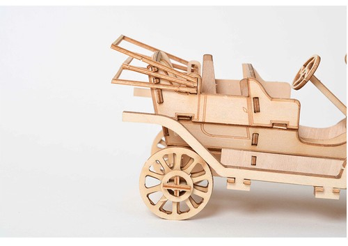 Puzzle 3D giocattoli legno fai da te auto classica giunzione auto regali compleanno per bambini - Foto 6 di 6