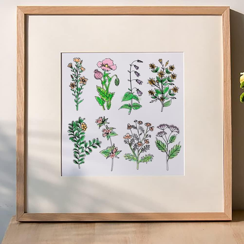 Spring Flowers Leaves Clear Stamps for Card Making and Journaling, Daisies Flowe - Picture 5 of 5
