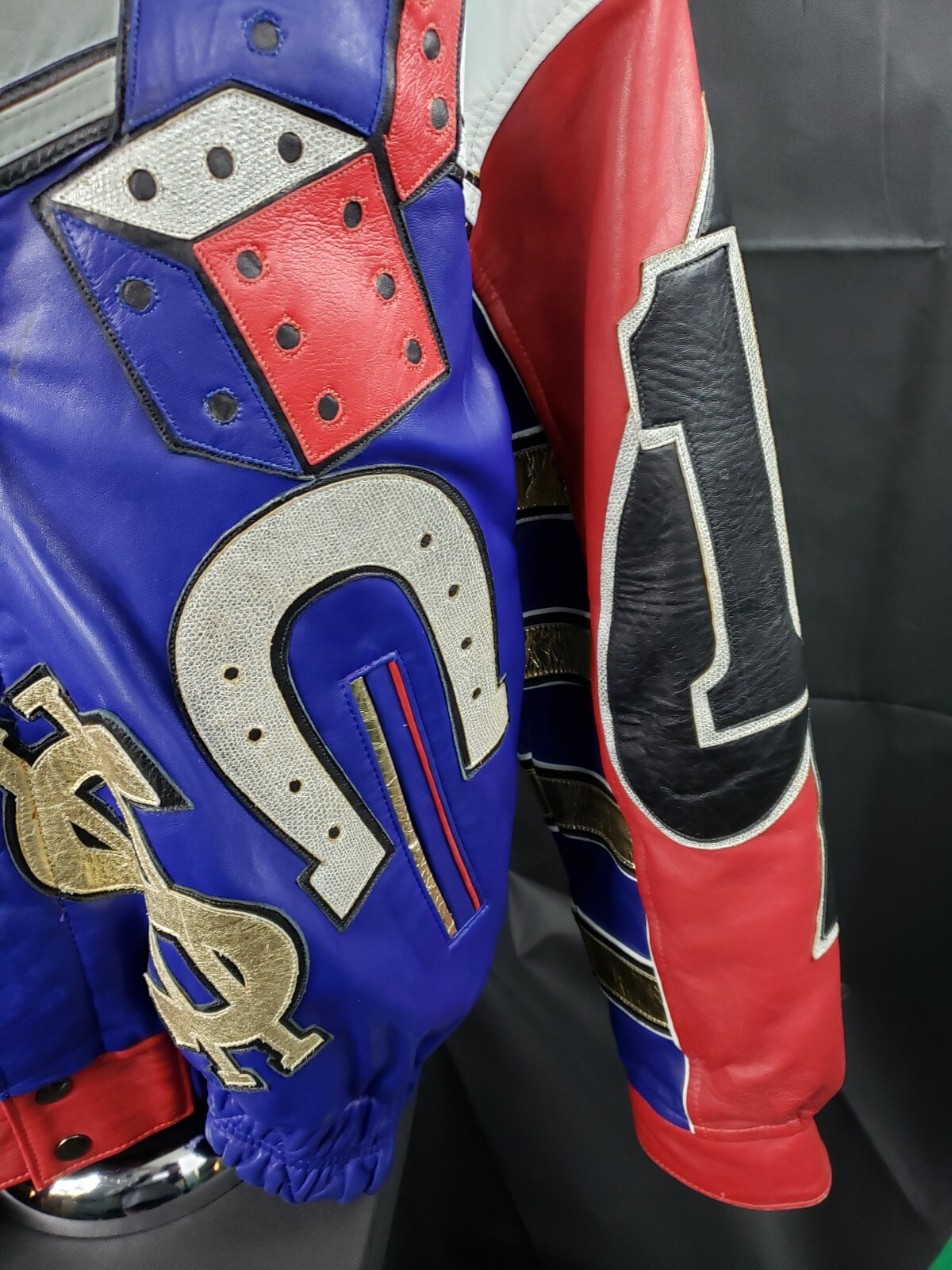 Custom Made Multi Color Leather Gamblers Bomber S… - image 9