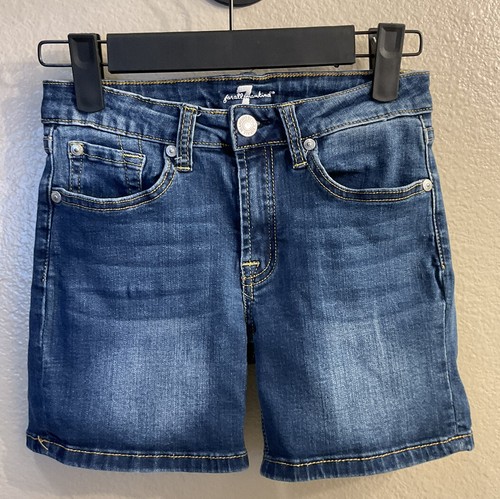 Seven For All Mankind Girls Size 14 Blue Jean Shorts Stretch Outdoors 5 Pocket U - Picture 1 of 8