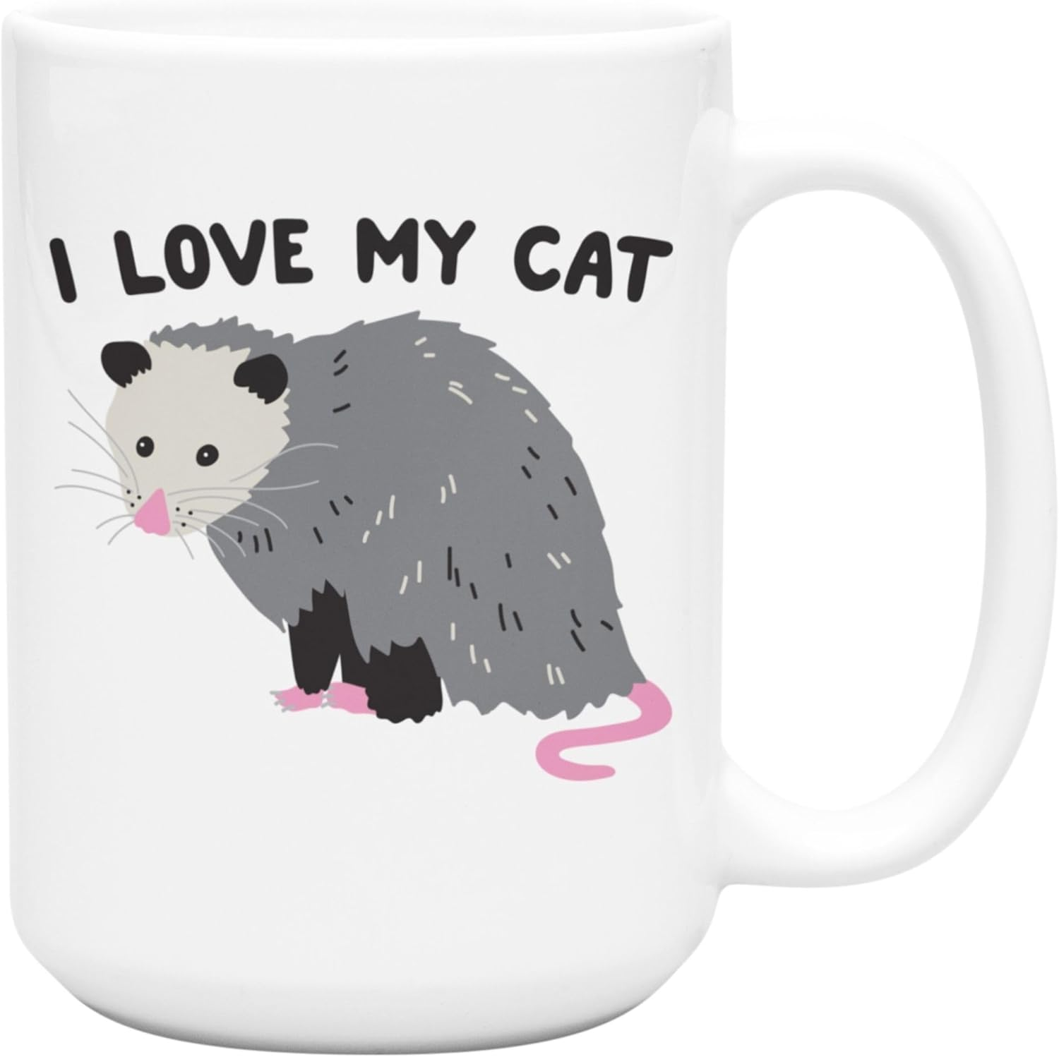 Possum Coffee Mug - Funny Mug & Cat Mug, Double-Sided Print Ceramic Coffee Cups,