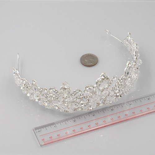 Gorgeous Clear Austrian Crystal Rhinestone Tiara Crown Bridal Party Pageant 6028 - Imagen 7 de 7
