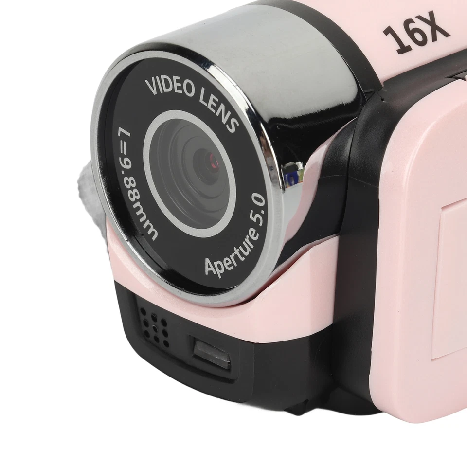 (Pink)Digital Video Camera 1080P 16MP Digital Video Camera With 2.4inch - Image 3 of 4