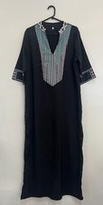 Women's Black Kaftan Maxi Dress (Size: XXL)- Lightweight