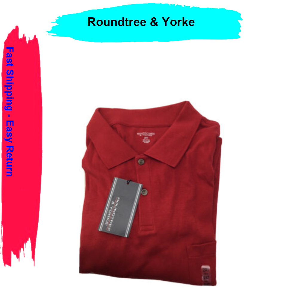 Gold Label Roundtree \u0026 Yorke Men's Short Shirt, 100% Pima Cotton RED 55C  XL. | eBay