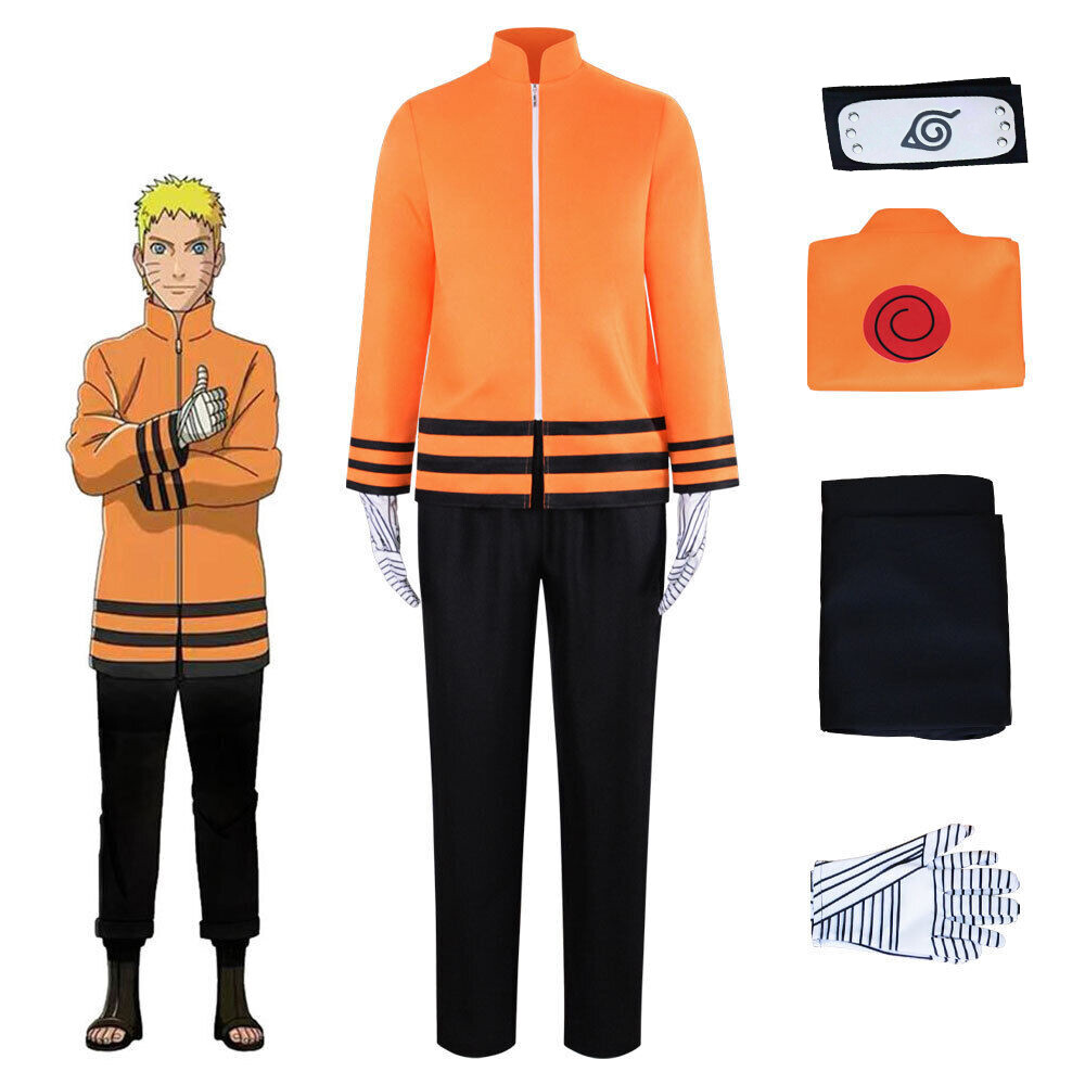 Boruto Seventh Hokage Uzumaki Naruto Cosplay Full Set Jacket