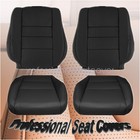 For 2008-2012 Honda Accord 4-Door Driver & Passenger Leather Seat Cover Black