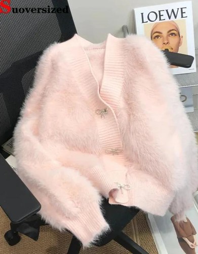 Winter Womens Fashion Angora Warm Sweater Fluffy Fuzzy Jumper Hot - Picture 26 of 27