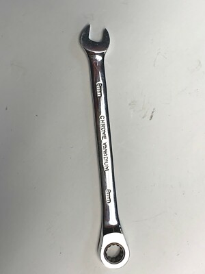 PERFORMANCE TOOL 8MM 100T WRENCH CHROME VANADIUM  8mm COMBINATION BOX RATCHETING