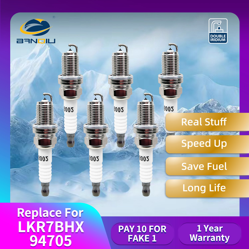 6pc Double-Iridium Spark Plug Replace For NGK LKR7BHX 94705 Longest Life