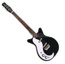 Danelectro Dano 59 Left Handed Electric Guitar in Gloss Black Finish - UNIQUE
