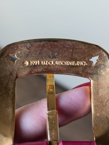 Vintage Belt M Liz Claiborne Pink Girly Star - Barbiecore - Unique 90s - Picture 4 of 6