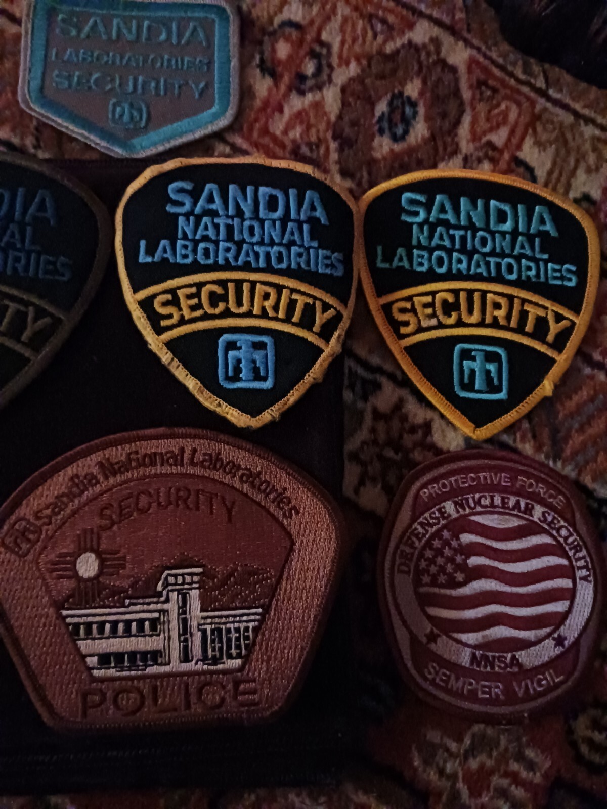 New Mexico Sandia labs Police patch collection. Energy Security Police