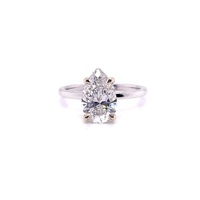 LEGAM 2 Carat Pear Shaped Lab Grown Diamond Engagement Ring IGI ...