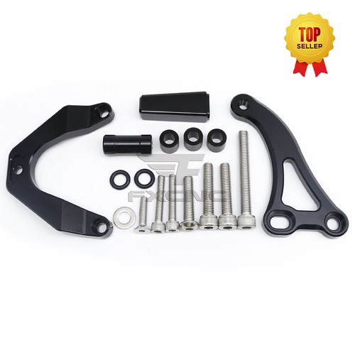 Black Steering Damper Stabilizer Bracket Kit Mount For Suzuki GSX-S750 17-24 - Picture 11 of 14