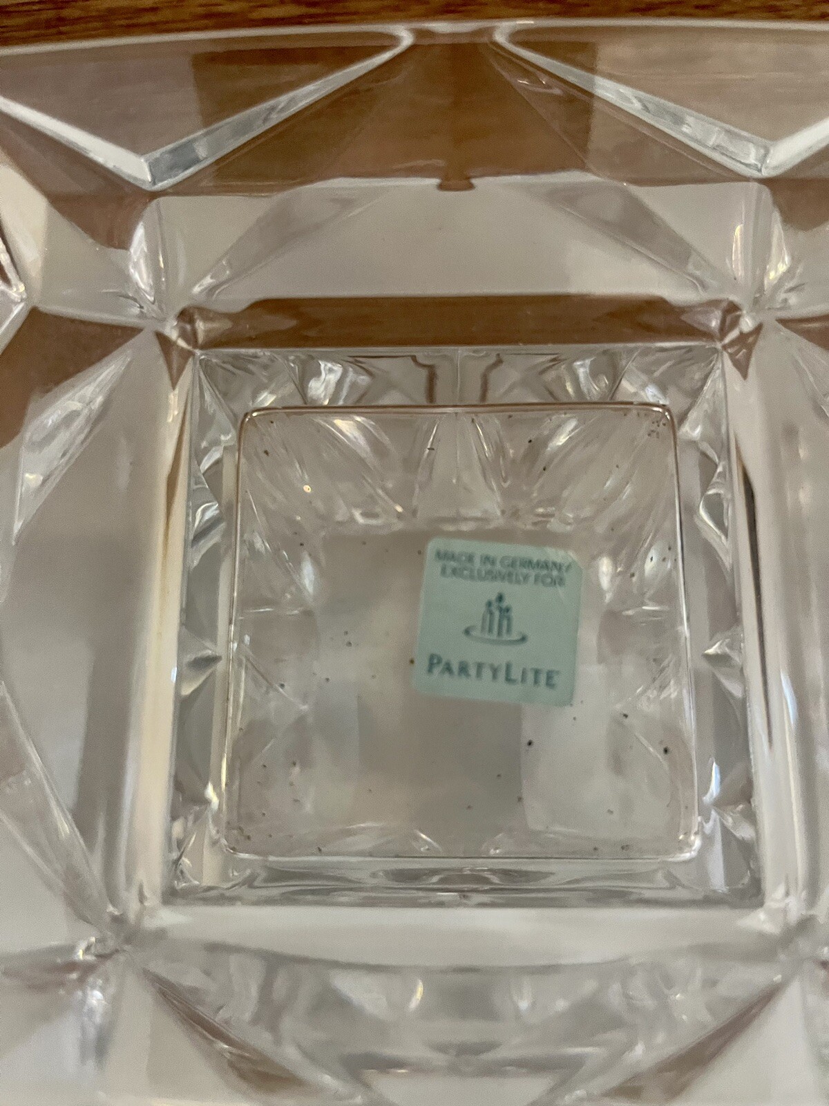 PartyLite Quad Prism Lead/Crystal 5&rdquo; Reversible Candle Holder / Vase