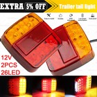 <!--F#f_0-->2X Trailer tail lights 26 LED Stop Tail Lights Kit Submersible Boat Truck Lamp<!--F/-->