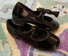 Girls dance bundle Tap shoes ABT 9 1/2 with black leotard and white dance skirt.