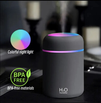 Essential Oil Diffuser Grain Ultrasonic Air LED Aromatherapy Humidifier - Grey
