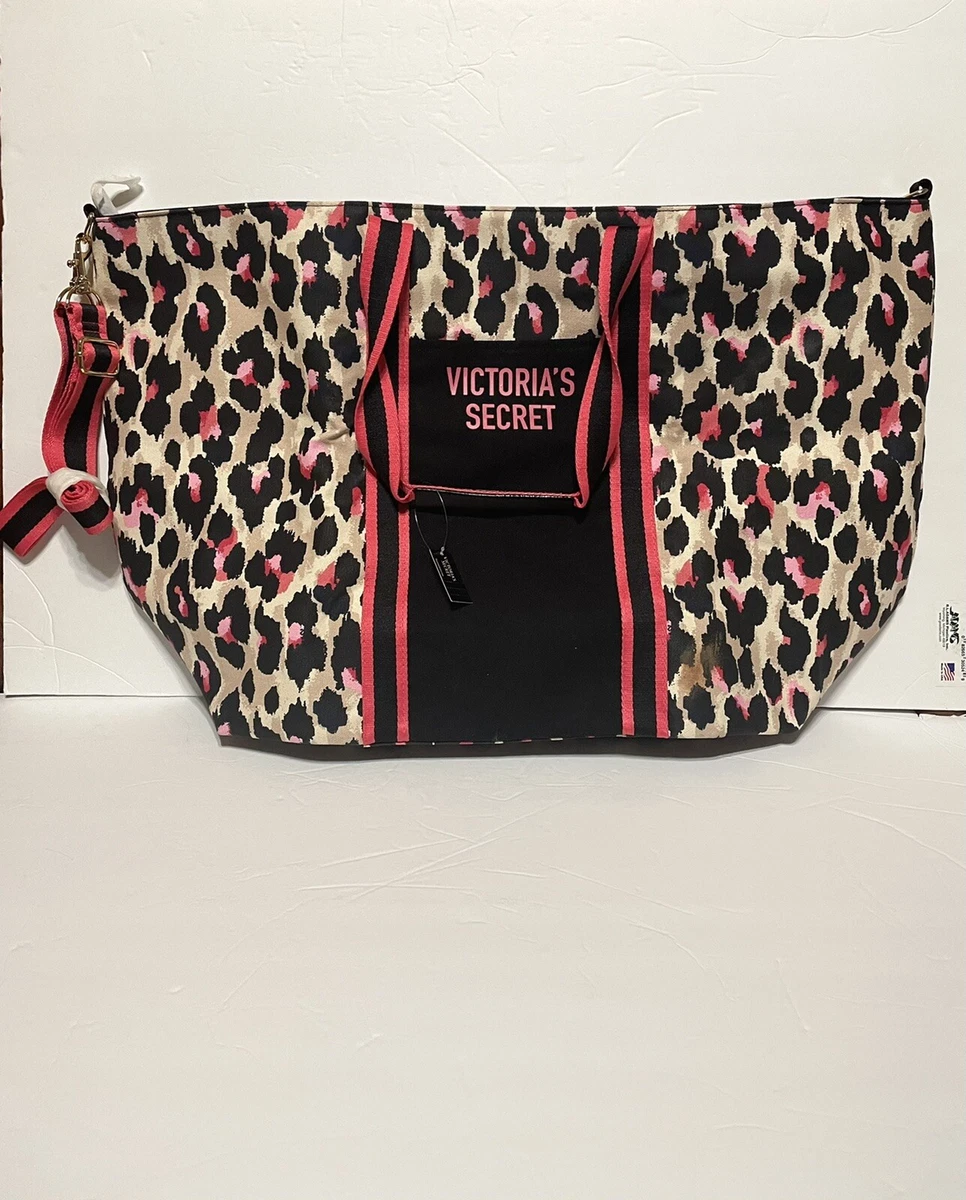 victoria secret leopard tote bag