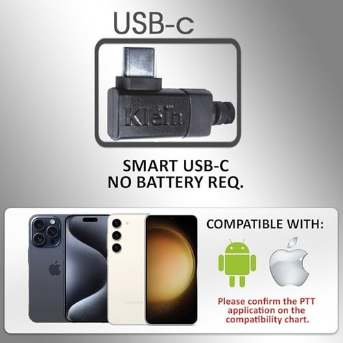 Klein VALOR 3 PTT Buttons Remote Speaker USB-C Connector Black - Zdjęcie 5 z 7