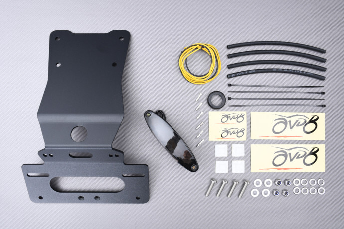 Feu Stop Fumé à LED et Support Plaque Étanche pour Moto KAWASAKI KLR650