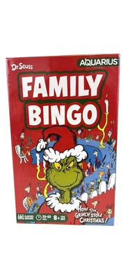 Dr. Seuss - How The Grinch Stole Christmas ~ Family Bingo Game By Aquarius ~ NIB