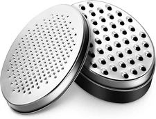 Versatile Cheese Grater & Zester with Storage Container - Black
