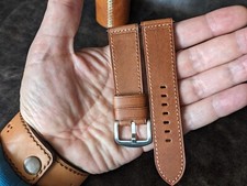 Cinturino orologio fatto a mano. Cinturino orologio marrone. Cinturino orologio pelle 22mm 24mm 26mm.