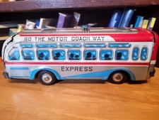 NICE VINTAGE 1950'S/60'S T.N. TIN FRICTION MOTOR COACH EXPRESS BUS