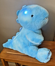 FAO Schwartz Glow Brights Lights And Sounds Blue Dinosaur 12"