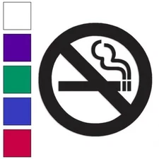 No Smoking Sign, Vinyl Decal Sticker, Multiple Colors & Sizes #932