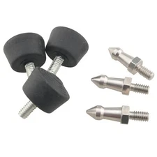 3Set Threaded Tripod Spikes Rubber DSLR Camera Tripod Foot Ground Mount Adapt...
