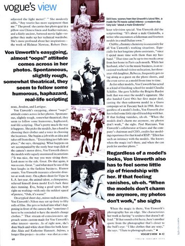 1993 Ellen von Unwerth Guess anuncio de revista de 3 páginas - ""Trabajo de mujer" - Imagen 2 de 2