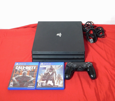 Sony PS4 Pro (1TB) W/ Controller, Cords & 2 Games *Works* | eBay