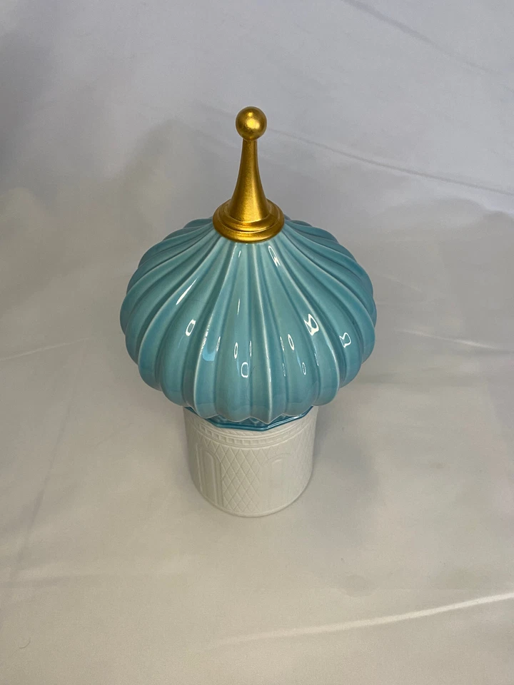 Lladró - Duftkerze "North Tower"- blau, Porzellan, Gold 22 kt - Bild 2 von 4