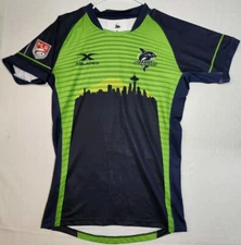 Seattle Seawolves Rugby X Blades Jersey Green Skyline Graphic Medium Adult MLR 