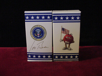 LOT OF 2 President Biden Plain M&M Chocolate Candy ,AF-1 With Printed Signature