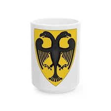 Coat and Shield of Arms of Otto IV, Holy Roman Emperor - White Coffee Mug
