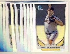 (30) 2014 Bowman Chrome Draft Refractor CLAYTON BLACKBURN Rookie LOT Giants TP83
