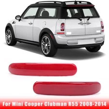 Pair Rear Bumper Reflector Light Red Fit For Mini Cooper Clubman R55 2008-2014